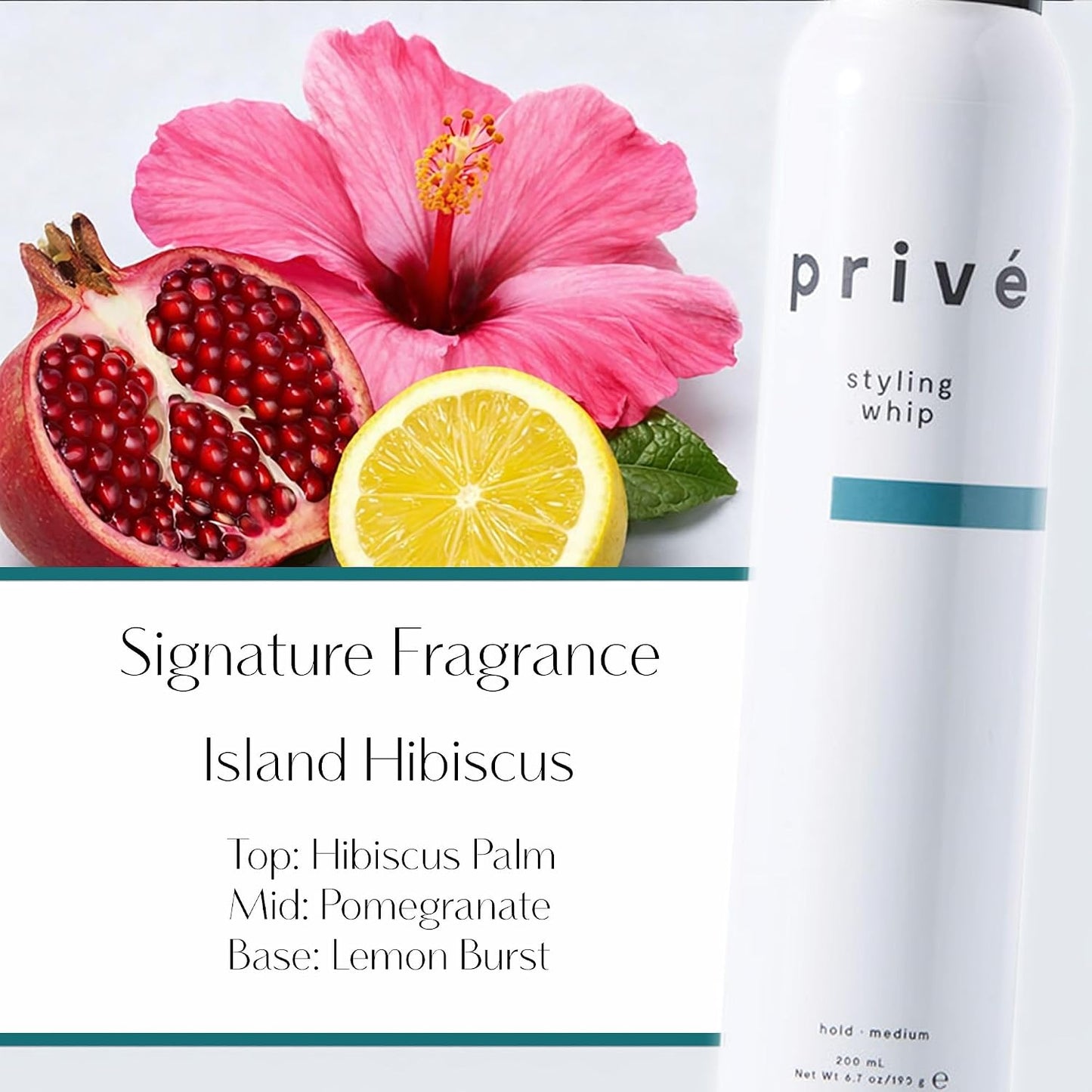 Privé Styling Whip Hair Mousse - Lightweight Foam for Volume, Body and Lift - Flexible Medium Hold with Frizz Control - Soft Touchable Finish for Fine, Wavy and Curly Hair - 6.7 Oz