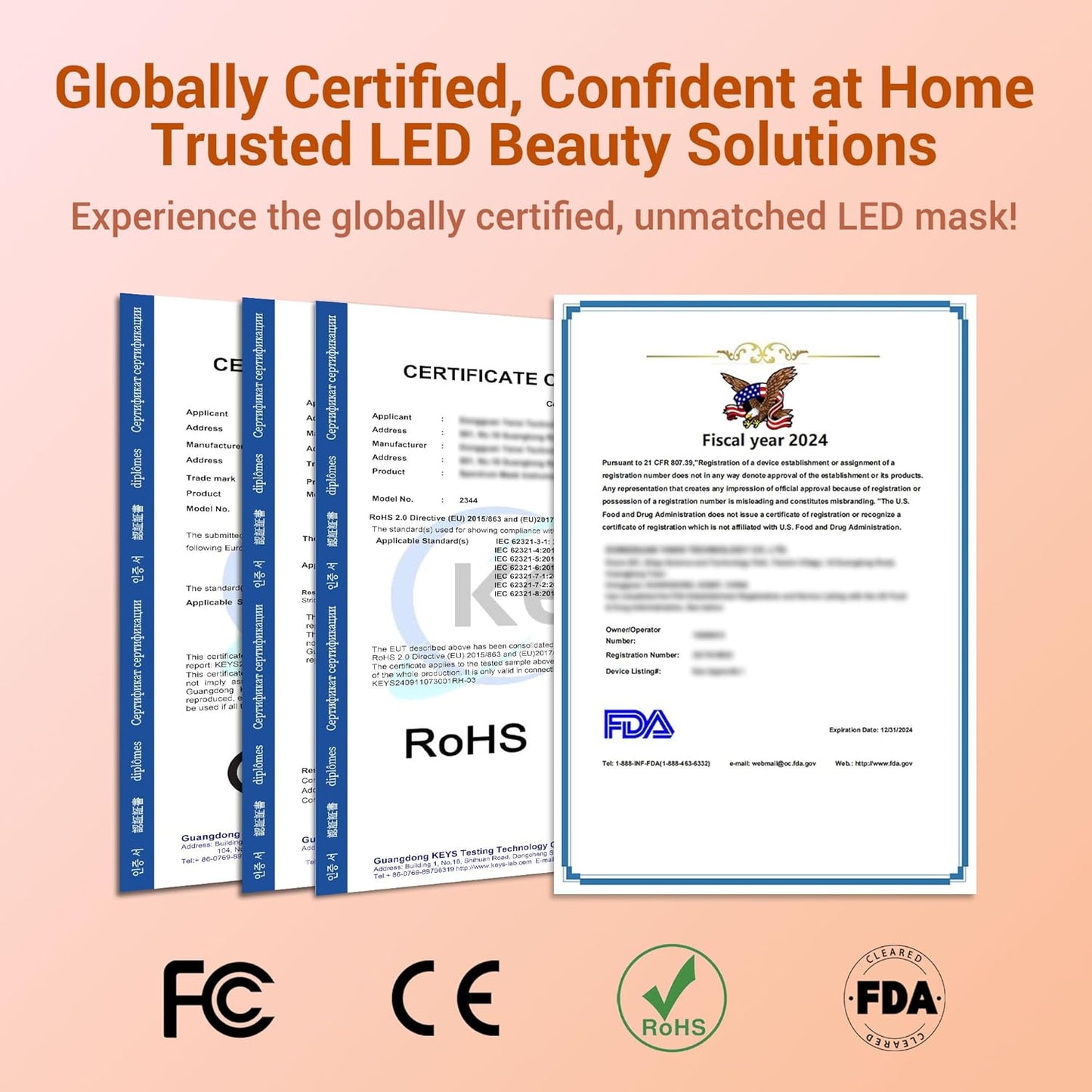 Red Light Therapy Mask, 4 Modes Portable Red Light Therapy for Face, 2000Mah Rechargeable Remote, Blue, Orange, 850NM Infrared & Red Light Mask, 400 Leds, Timing Function, at Home & Travel