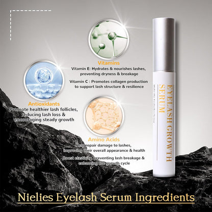 Lash & Brow Growth Serum – Eyelash Enhancer for Longer Lashes, Suero Para Pestañas Crecimiento, Eyebrow Serum for Women, Sérum Para Pestañas Y Cejas, Rapid Lash Booster