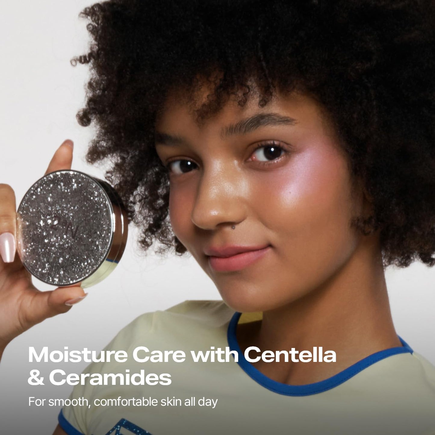 Gleaming Tension Cushion Foundation Pact #17 Pure Ivory, Korean Cushion Foundation Makeup, Lightweight & Buildable Coverage with Ceramides and Centella Asiatica (0.45 Oz)