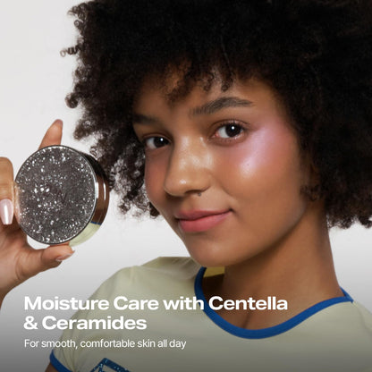Gleaming Tension Cushion Foundation Pact #17 Pure Ivory, Korean Cushion Foundation Makeup, Lightweight & Buildable Coverage with Ceramides and Centella Asiatica (0.45 Oz)