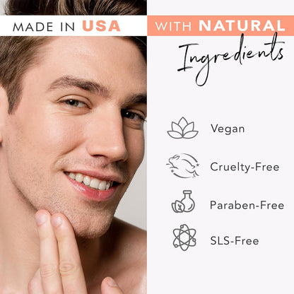 Face Scrub and Face Wash, Gentle Exfoliating, Cleansing Facial Scrub Exfoliator, Natural & Organic Ingredients | Cleansing Facial Scrub Exfoliator, Natural & Organic Ingredients