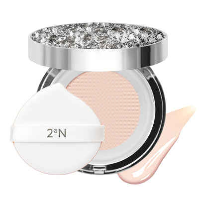 Gleaming Tension Cushion Foundation Pact #17 Pure Ivory, Korean Cushion Foundation Makeup, Lightweight & Buildable Coverage with Ceramides and Centella Asiatica (0.45 Oz)