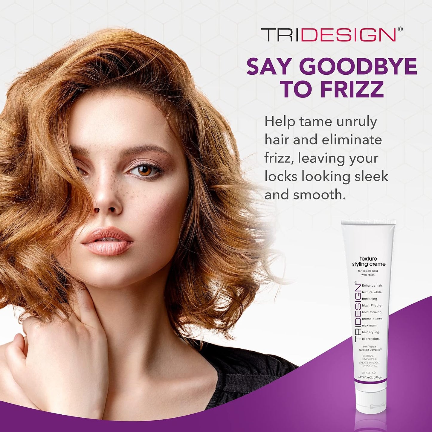 Texture Styling Creme Topical Nutrition Complex - 6 Oz | Scented Smoothing Cream Helps Control Frizz, Leaving Hair Feeling Deeply Nourished, Manageable, and Beautifully Soft