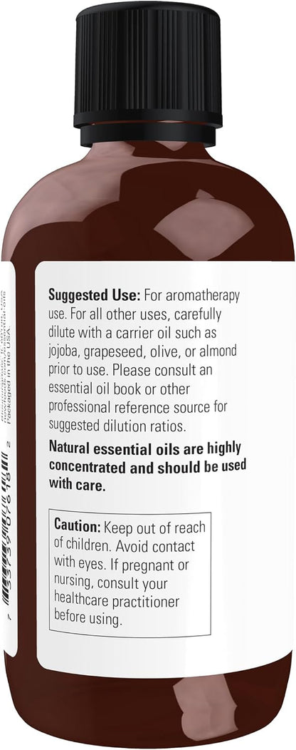 NOW Essential Oils, Lemongrass Oil, Undiluted, Steam Distilled, 4 Fl. Oz