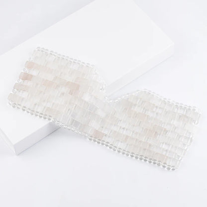 Rose Quartz Eye Mask Massager Natural Jade Eye Mask Stone Sleep Mask Face Massager Sleeping Eye Mask for Eye Relax Eye Care Tool