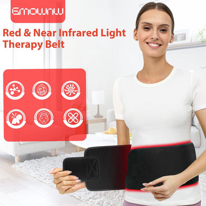 Red Light Therapy for Body, Infrared Light Therapy for Belt Shoulder Waist, Upgraded 3 in 1 LED Beads, 660Nm Red Light & 850Nm near Infrared Light Therapy Belt Wrap Timer Remote Control