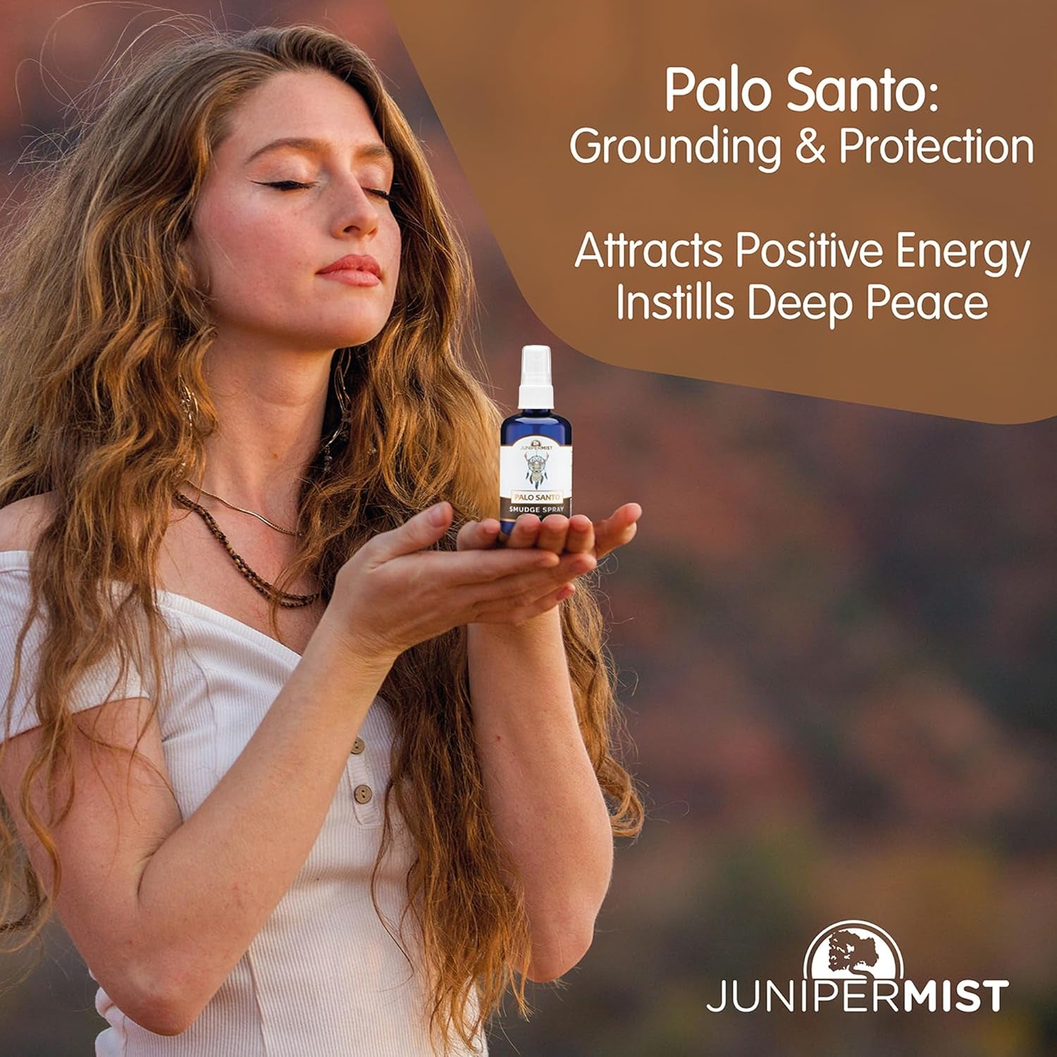 Palo Santo & Sage Smudge Spray (114Ml), Palo Santo Aromatherapy Mist Spray for Cleansing Negative Energy, Spiritual Room Spray, Smokeless Smudge Spray, Aura Cleansing & Protection (Made in USA)