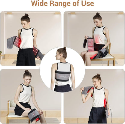 Red Light Belt with 126 Leds, 660Nm & 850Nm, 22W(Corded) | Wearable near Infrared Light Wrap with Timer, Home Office Use, Wasit Belly Birthday Gifts for Women Men Mom Dad