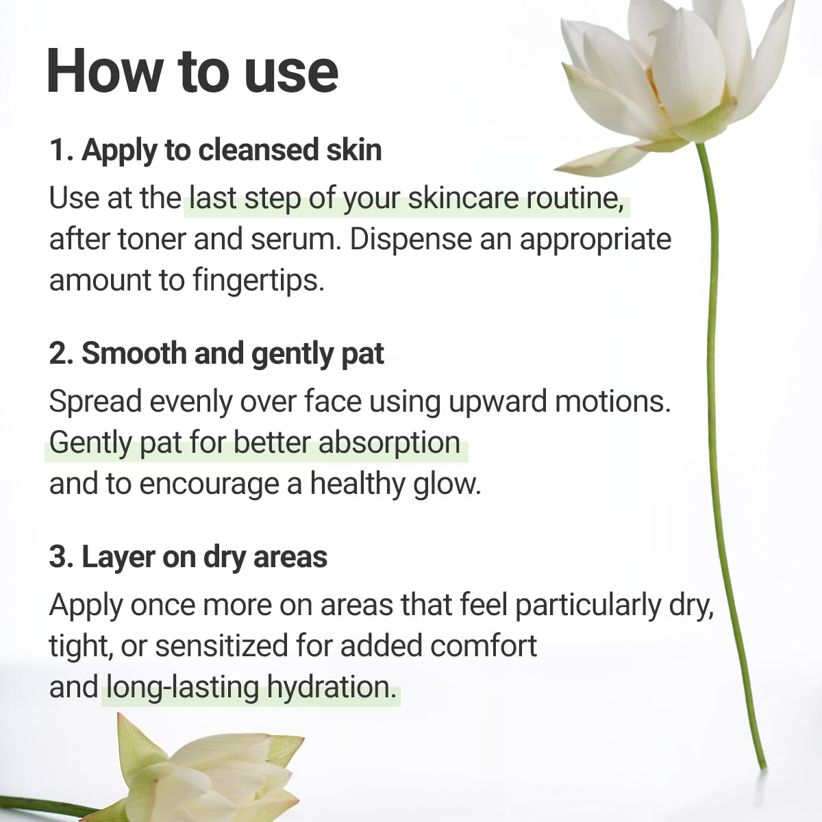 Calming Lotus Cream – Lightweight Hydrating & Soothing Moisturizer Face Cream for Sensitive Skin | 75% Lotus Water Extract & Niacinamide for Anti-Aging | Vegan Korean Skincare (2.03 Fl Oz)