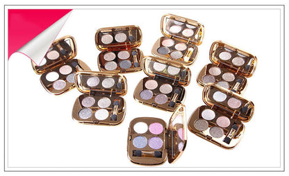 Glitter Eyeshadow Palette Makeup Set,4 Colors Shimmer Eyeshadow Palette Gold Eyeshadow Highly Pigmented Long Lasting Waterproof Sweatproof Professional Palettes(8#)