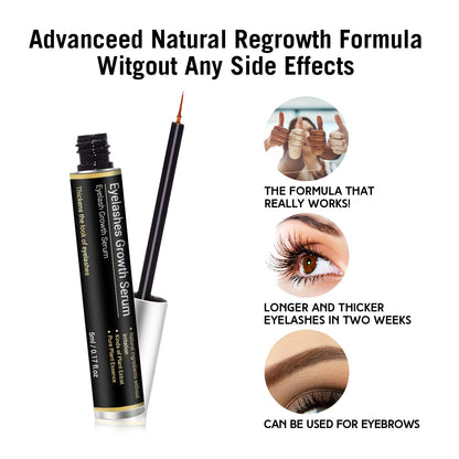 Lash & Brow Growth Serum – Eyelash Enhancer for Longer Lashes, Suero Para Pestañas Crecimiento, Eyebrow Serum for Women, Sérum Para Pestañas Y Cejas, Rapid Lash Booster
