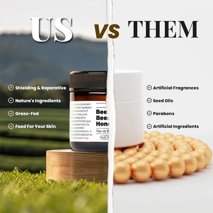 Whipped Beef Tallow and Honey Balm Moisturizing Beef Tallow Face Cream Body Lotion Grass Fed Grass Finished Face Cream Care