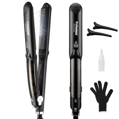 Steam Hair Straightener Professional Ceramic Vapor Flat Iron 450℉ Fast Heat Argan Oil Treatment Hair Care Tools