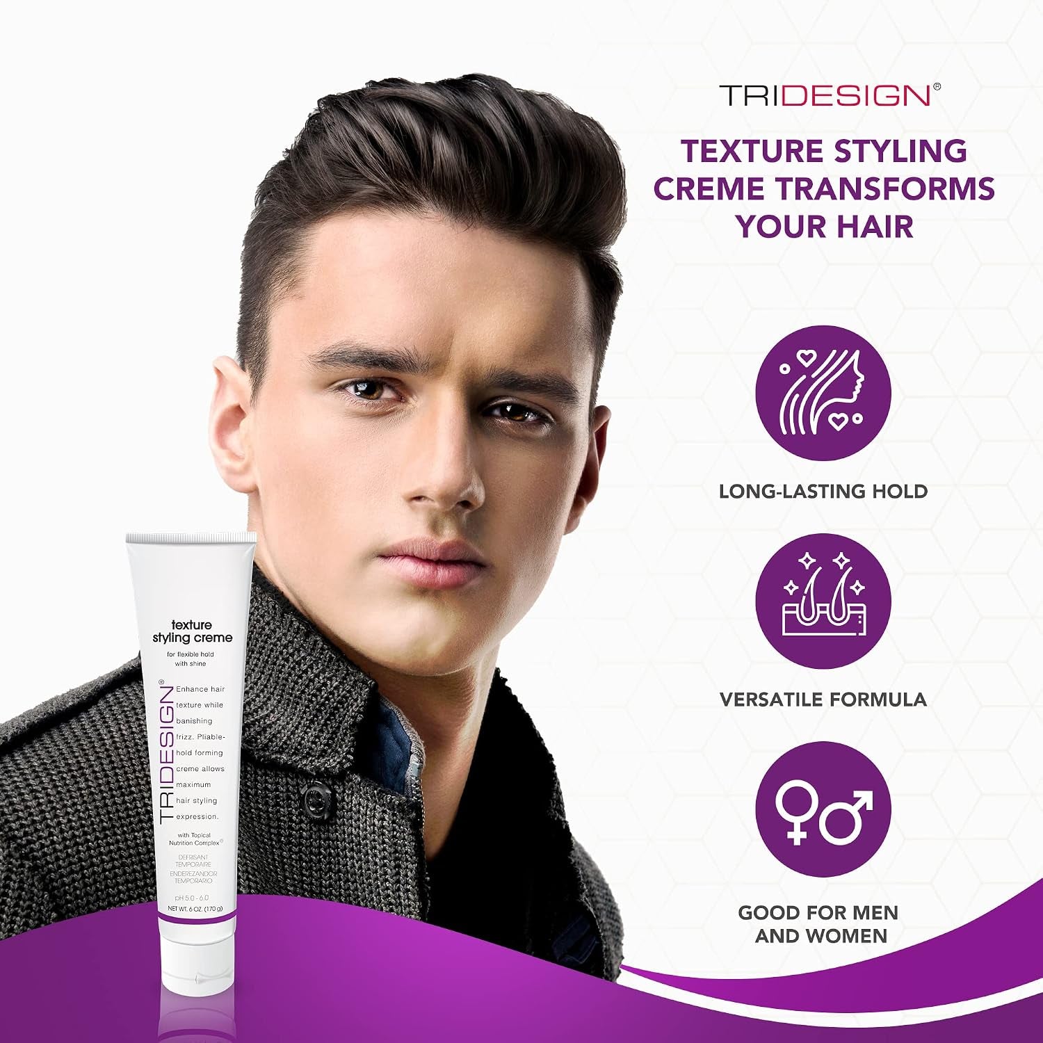 Texture Styling Creme Topical Nutrition Complex - 6 Oz | Scented Smoothing Cream Helps Control Frizz, Leaving Hair Feeling Deeply Nourished, Manageable, and Beautifully Soft