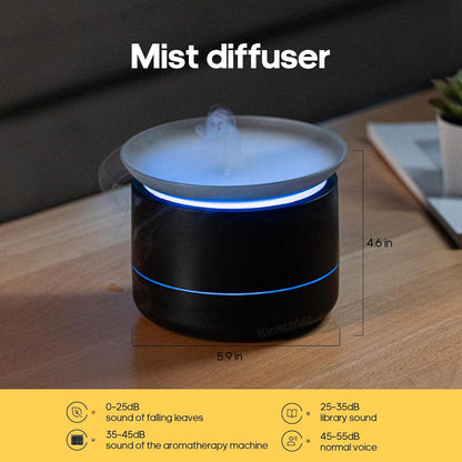 Essential Oil Diffusers, 200Ml Aromatherapy Diffuser with Auto Shut-Off Function, Cool Mist Humidifier with 2 Modes, Small Diffuser with 7 Color Lights Auto Shut off for Home Office Room, Black