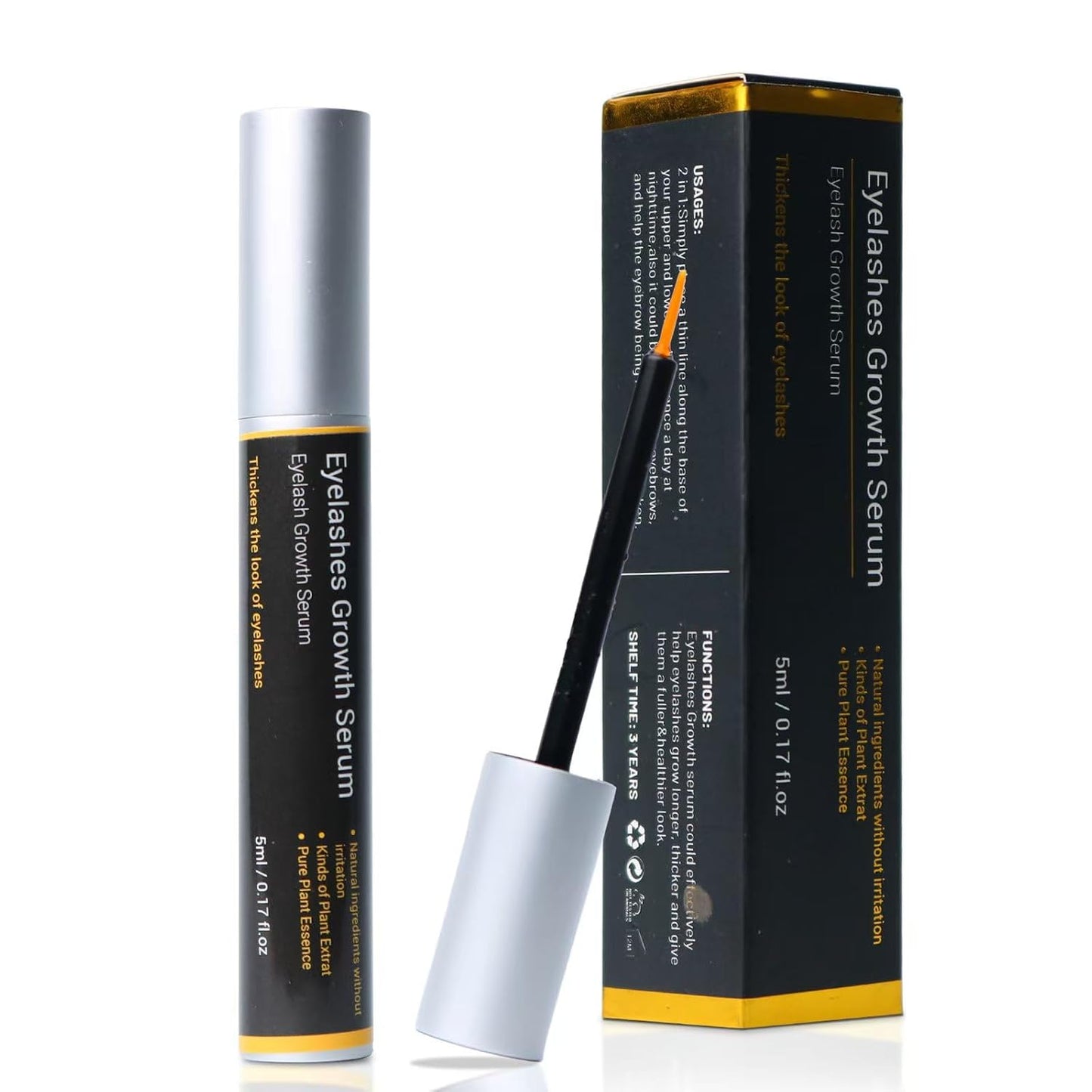 Lash & Brow Growth Serum – Eyelash Enhancer for Longer Lashes, Suero Para Pestañas Crecimiento, Eyebrow Serum for Women, Sérum Para Pestañas Y Cejas, Rapid Lash Booster