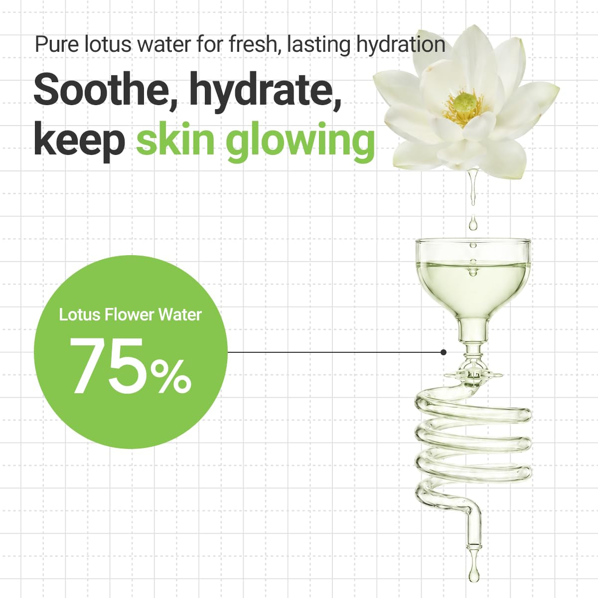 Calming Lotus Cream – Lightweight Hydrating & Soothing Moisturizer Face Cream for Sensitive Skin | 75% Lotus Water Extract & Niacinamide for Anti-Aging | Vegan Korean Skincare (2.03 Fl Oz)